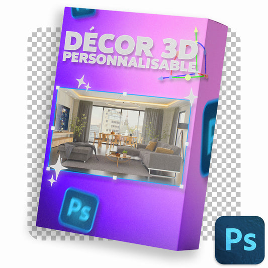 DÉCOR 3D PERSONNALISABLE - STREAMING, MEETINGS - VOL.07