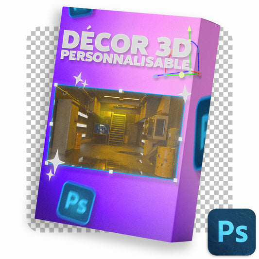 DÉCOR 3D PERSONNALISABLE - STREAMING, MEETINGS - VOL.04
