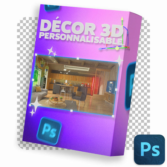 DÉCOR 3D PERSONNALISABLE - STREAMING, MEETINGS - VOL.08